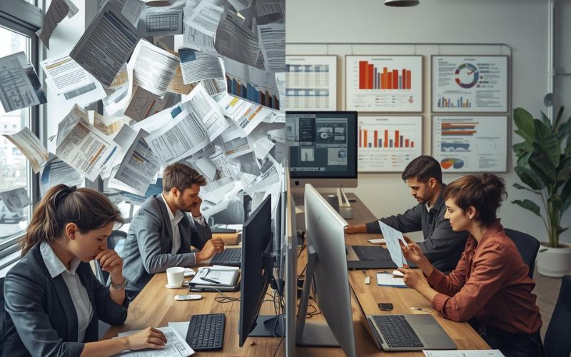 Manual processes in construction industry